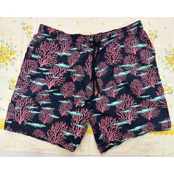 Vilebrequin Men’s Swim Trunks 4XL Coral Reef Fish Print St-Tropez